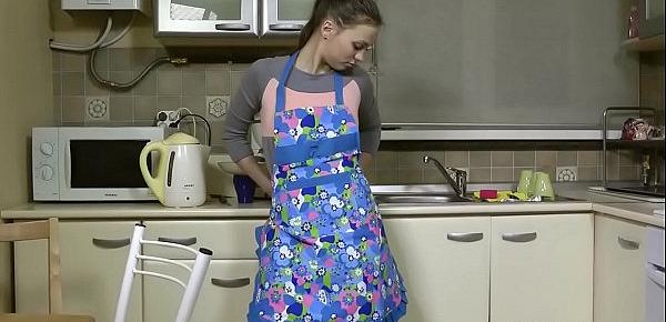  young wife in kitchen